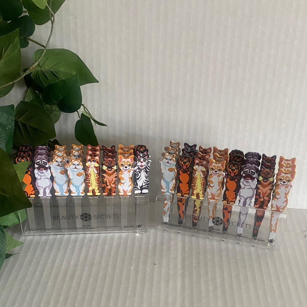 Cat- Dog Themed Tweezers and Fingernail Files- Colorful Designs